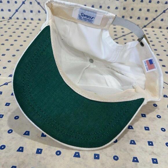 Vintage White Snapback Trucker Hat Rope Flat Bill Heritage - Picture 6 of 9